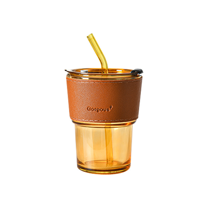 Glass Tumbler With Lid And Straw Clear Water Cups Glass Cups - Temu