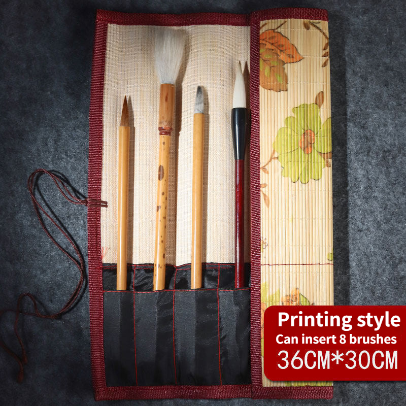 Brush Bag Gouache Brush Holder Watercolor Brush Bamboo Brush - Temu