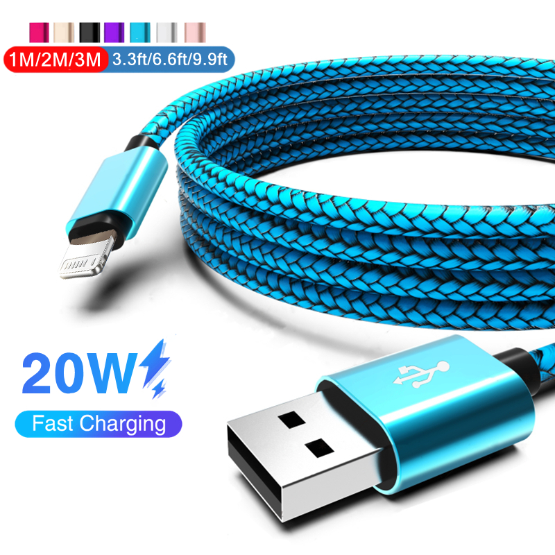 CHARGEUR CABLE USB SYNC pour iPhone 6 6S 7 8 X XR XS 11 12 Pro 1m 2m 3m  BLANC