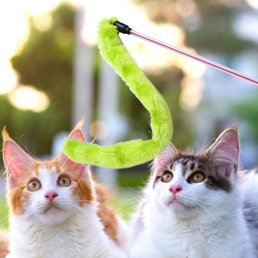 Pcs Pet Cat Toy Fishing Rod Retractable Feathers Funny Cat Pole With Five  Replacement Head Pet Interactive Toys - AliExpress
