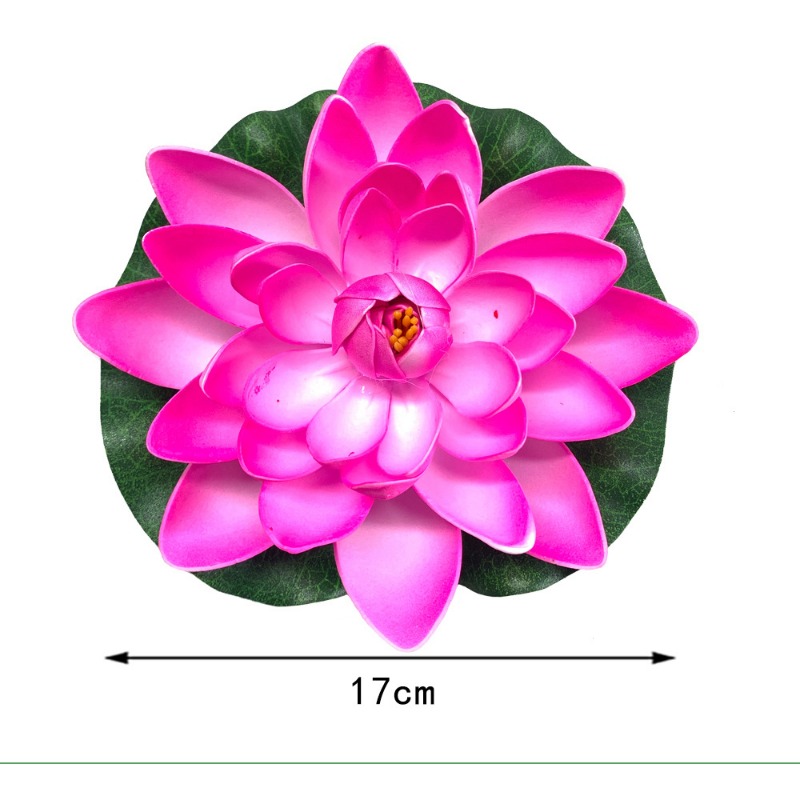 Artificial Floating Lotus Flowers, Fake Water Lily Pads For Pond