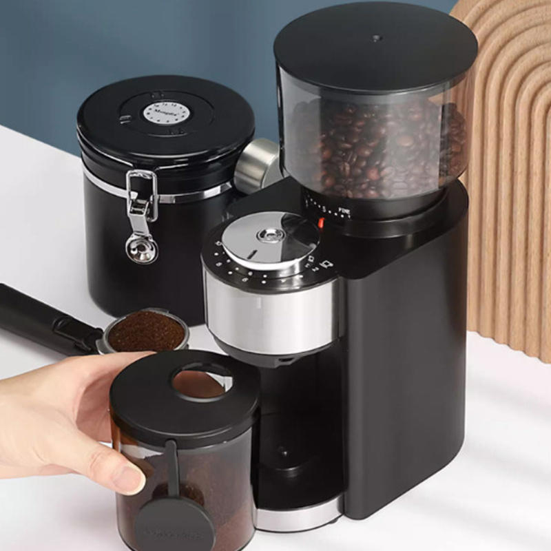 Coffee Machine Commercial Bean Grinder, Italian Electric Bean Grinder  Coffee Bean Grinder, Hand Punch Italian Thickness Can Be Investigated - Temu