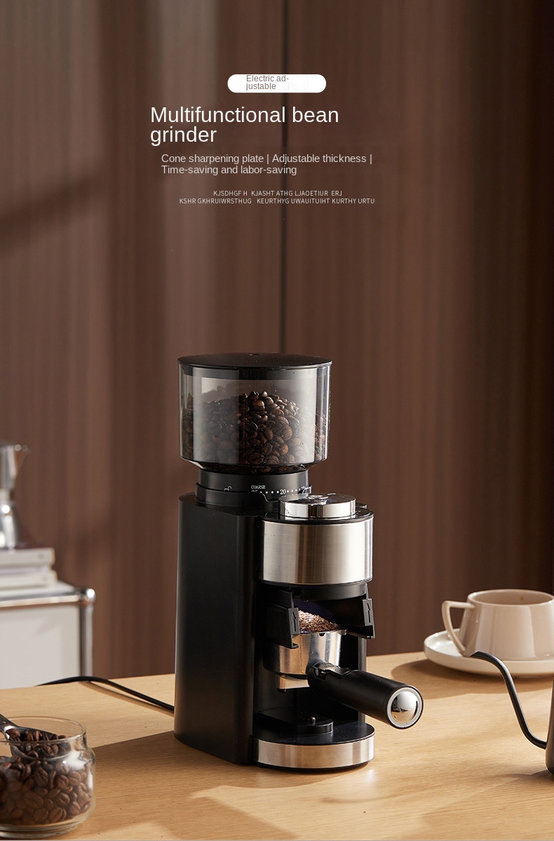 VOYADE Molinillo de grano de café comercial profesional, molino de café  industrial molino eléctrico de café expreso, pantalla inteligente de