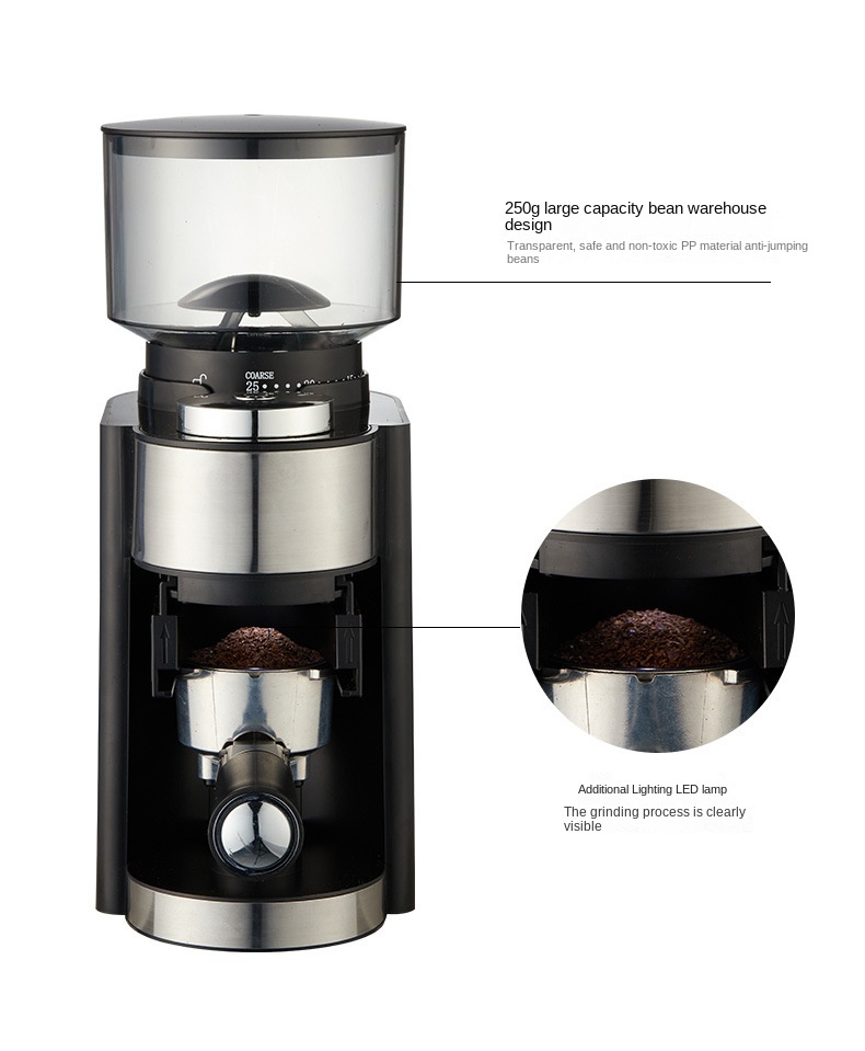 Electric coffee grinder Automatic coffee machine household commercial hand  punch Italian controlled quantitative grinder180W220V - AliExpress