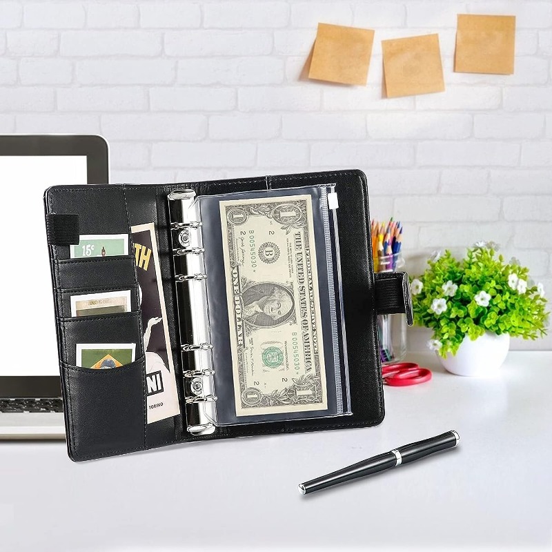 WHOLESALE A7 PU Leather Notebook Binders Budget Planner Organizer Cash  Envelopes