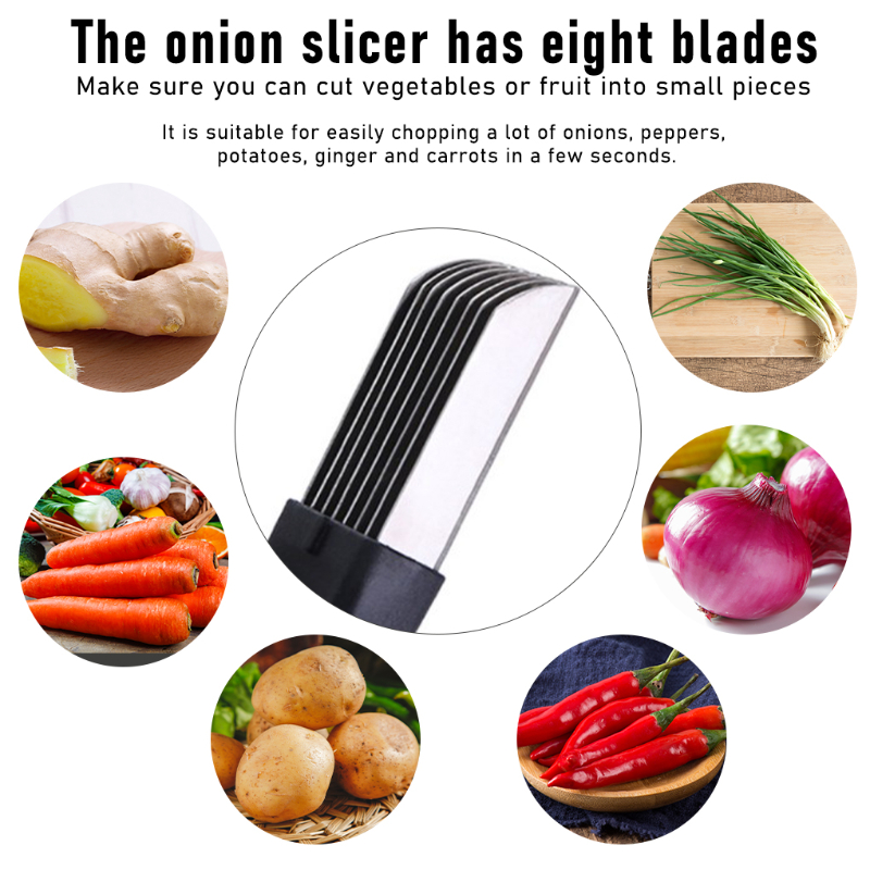 1pc, 2in1, Scallion Slicer With Bean Slicer, Onion Slicer, Long