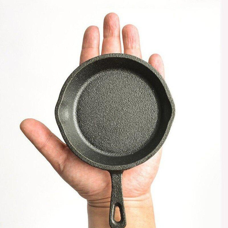 Mini Frying Pan, Cast Iron Skillet With Wooden Handle, Mini Flat Bottomed  Omelet Pans For Egg Dumpling Pancake, Portable Camping Outdoor Cooking  Cookware, Kitchen Utensils - Temu