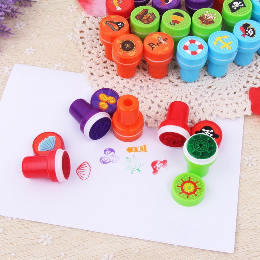 26pcs children Stamps toys English Alphabet 26 Letters Self Inking Rubber  Stamper Kids DIY Seals Toy Kids English Teaching Aids