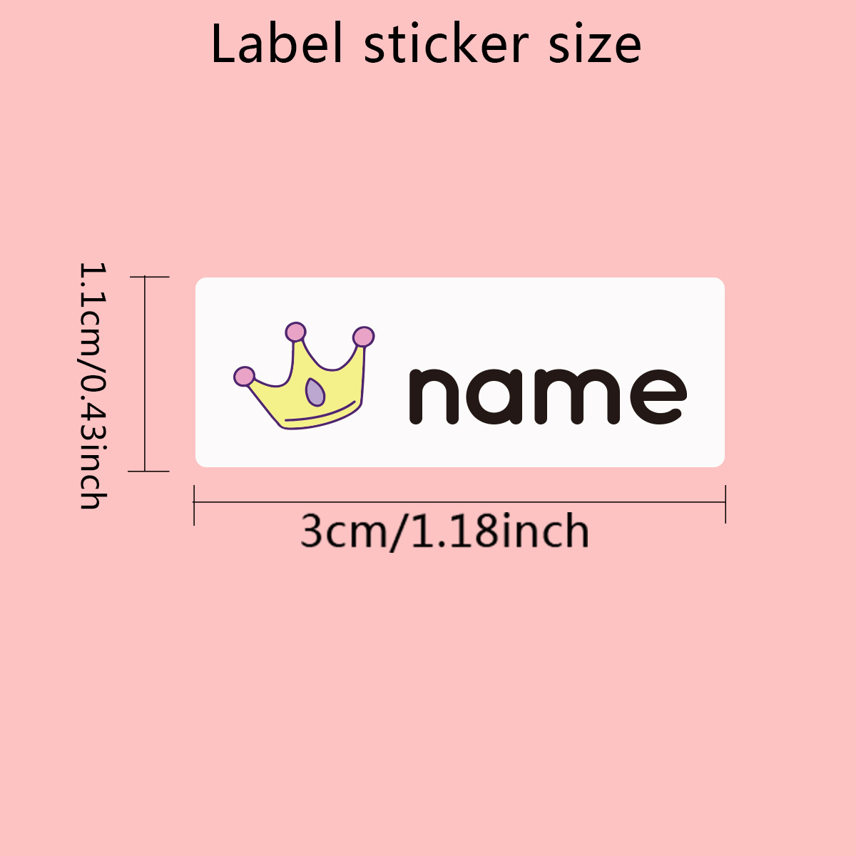 Custom name tag stickers