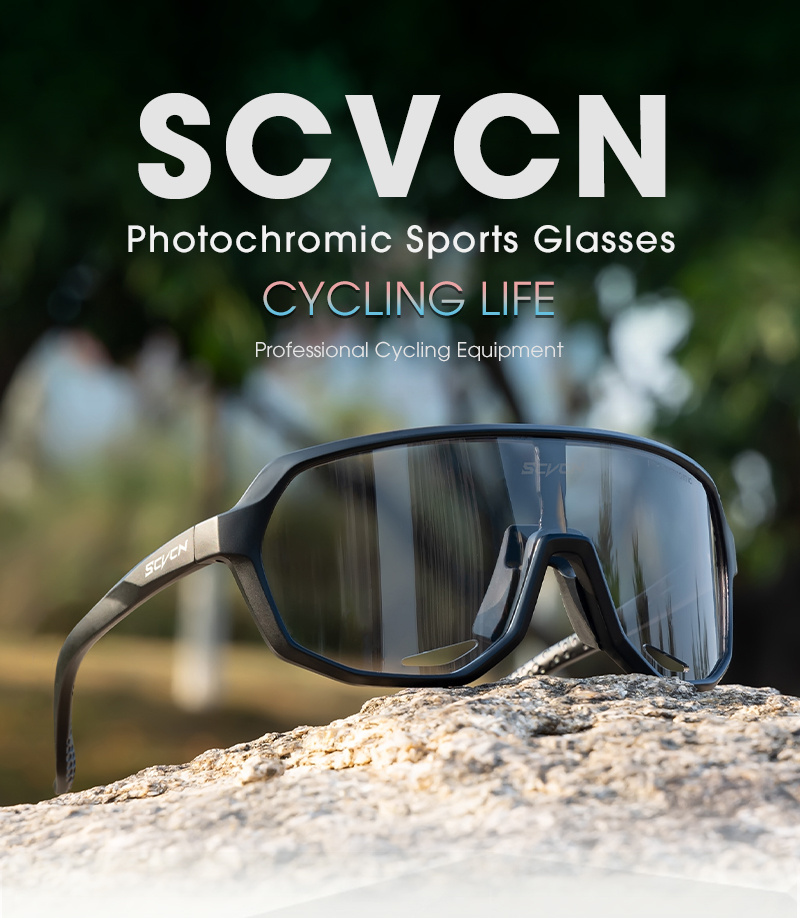 Photochromic Cycling Glasses, No Box, Men Women UV400 MTB Bike Riding Glasses, Bicycle Racing Sunglasses, Motorcycle Cycling Eyewear, Fishing
