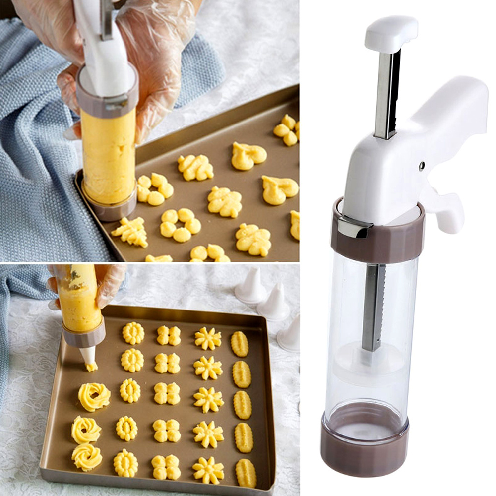 Cookie Press Gun Kit Manual Cookie Maker With 13 Cookie Mold - Temu