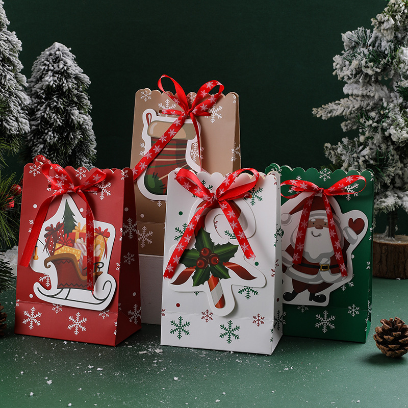 Mini bolsas de regalo de papel de Navidad Ideas de regalos