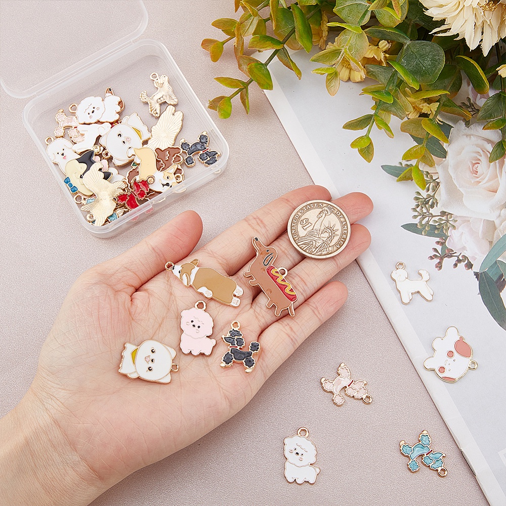 6 | Enamel Dog Charms | Animal Charms