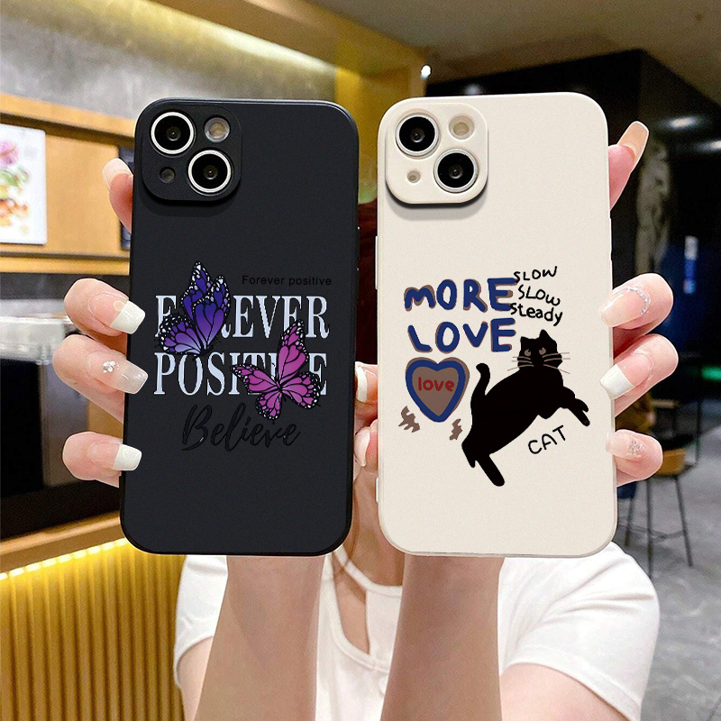 Cute Cartoon Animal Cat Clear Phone Case For iPhone 15 Pro Max 14 13 12 11  X XS XR 7 8 Plus Funny Transparent Soft Back Cover