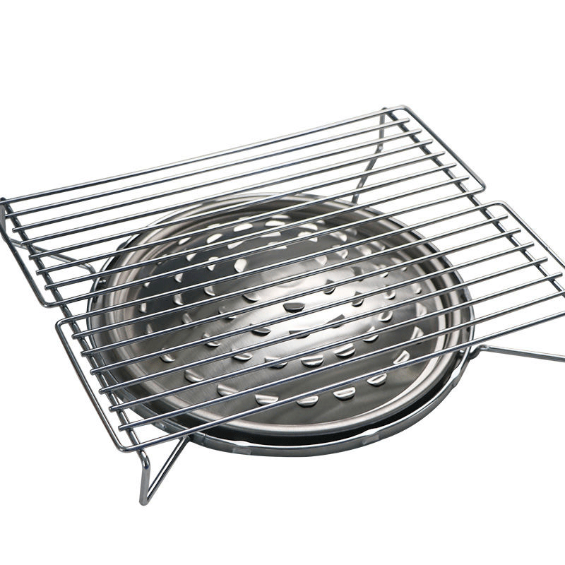 Stainless Steel Portable Folding Outdoor Bbq Grill Barbecue - Temu