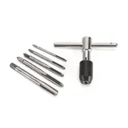 6pcs metric tap set of taps drill bits t type wrench sets m8 machine spiral point screw thread tapping tools twist bit details 6