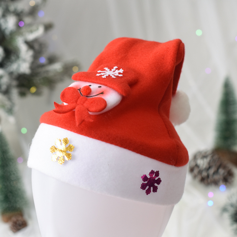 10pcs Nouvel An Chapeau de Noël Père Noël Joyeux Festival de Noël  Fournitures Décor Shytmv