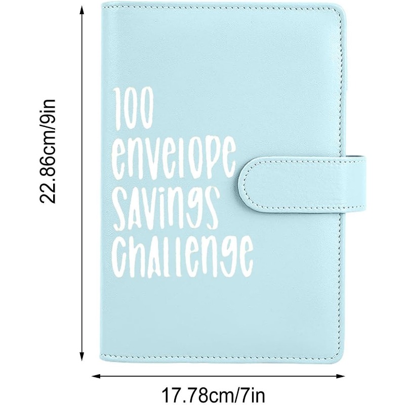 Carpeta de desafío de ahorro de 100 sobres, forma divertida de ahorrar  $5,050, libro de desafíos de ahorro con sobres, carpeta de libros de