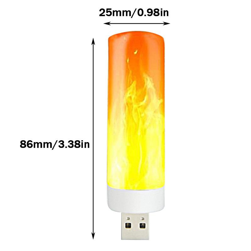 USB Flame Flashing Candle Light LED Mini Portable Night Light