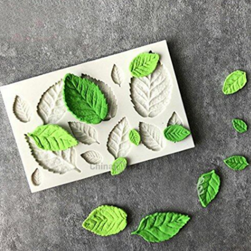 

1pc Tree Leaf Mold Rose Leaves Silicone Fondant Mold Cake Decorating Tools Chocolate Baking Mould 3d Sugarcraft Resin Clay Homemade Bakeware