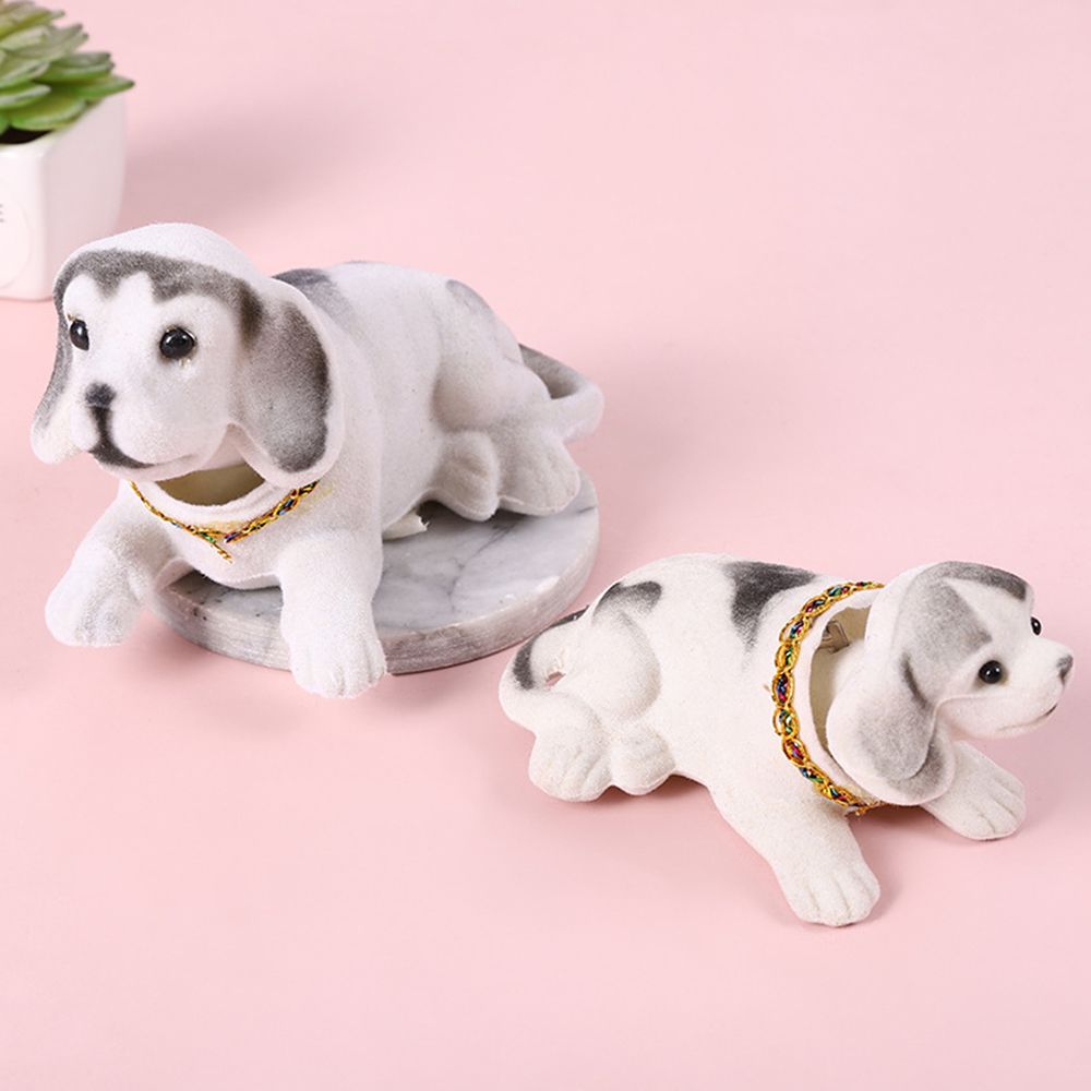 1Pcs Cute Puppy Dashboard Decoration Simulation Dog Car Decoration Tabletop  Nodding Puppy Toys Car Ornaments Shaking Head Dog Bobblehead Dog FRENCH