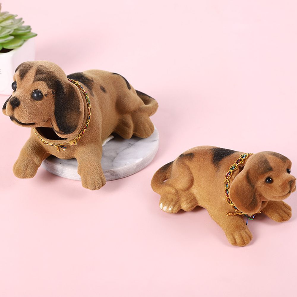 1Pcs Cute Puppy Dashboard Decoration Simulation Dog Car Decoration Tabletop  Nodding Puppy Toys Car Ornaments Shaking Head Dog Bobblehead Dog FRENCH