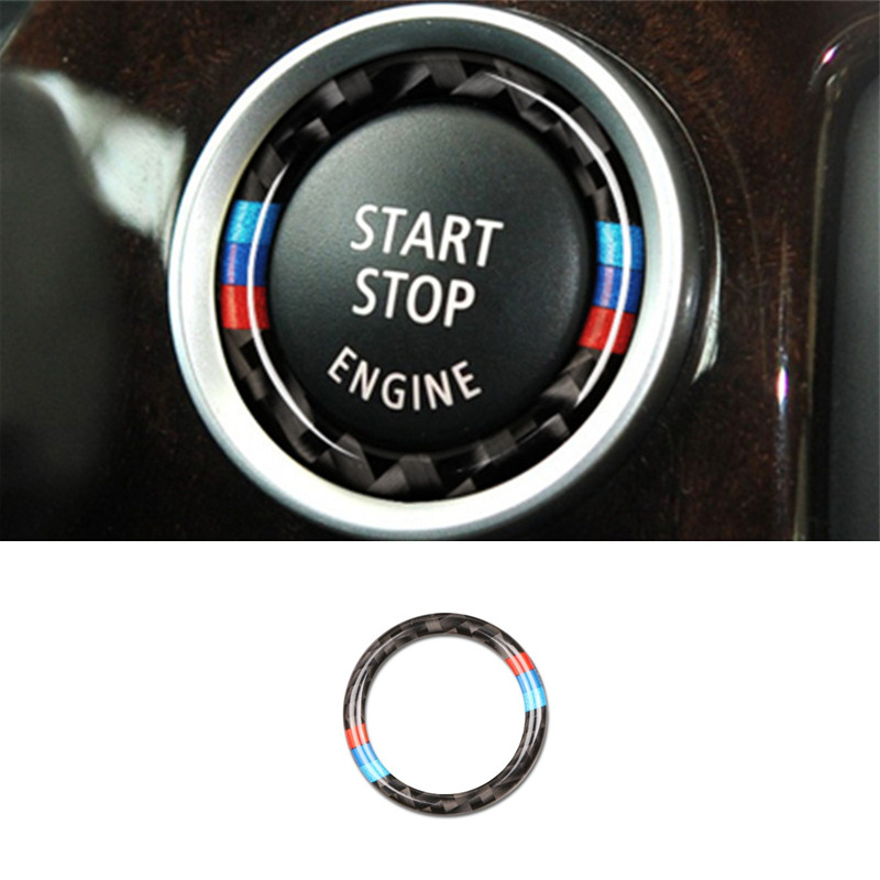 Engine Start Stop Button Ring Trim Leichtgewichtiger Verschleißschutz  5D-Effekt für BMW E90 E92 E93 Z4