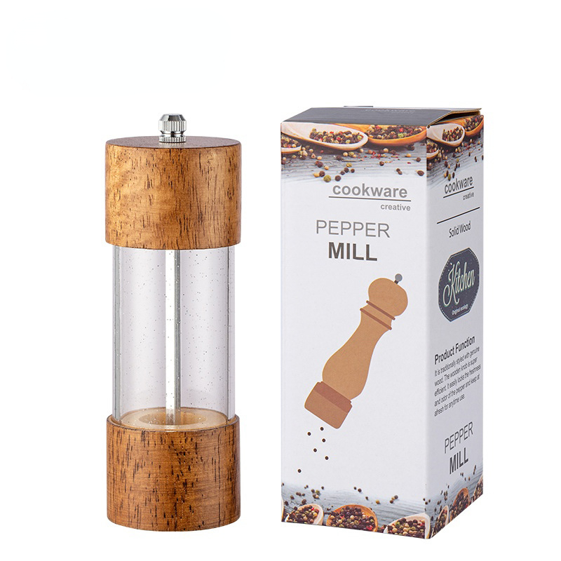 Pepper Grinder Household Sea Salt Ginder Clear Acrylic Spice - Temu