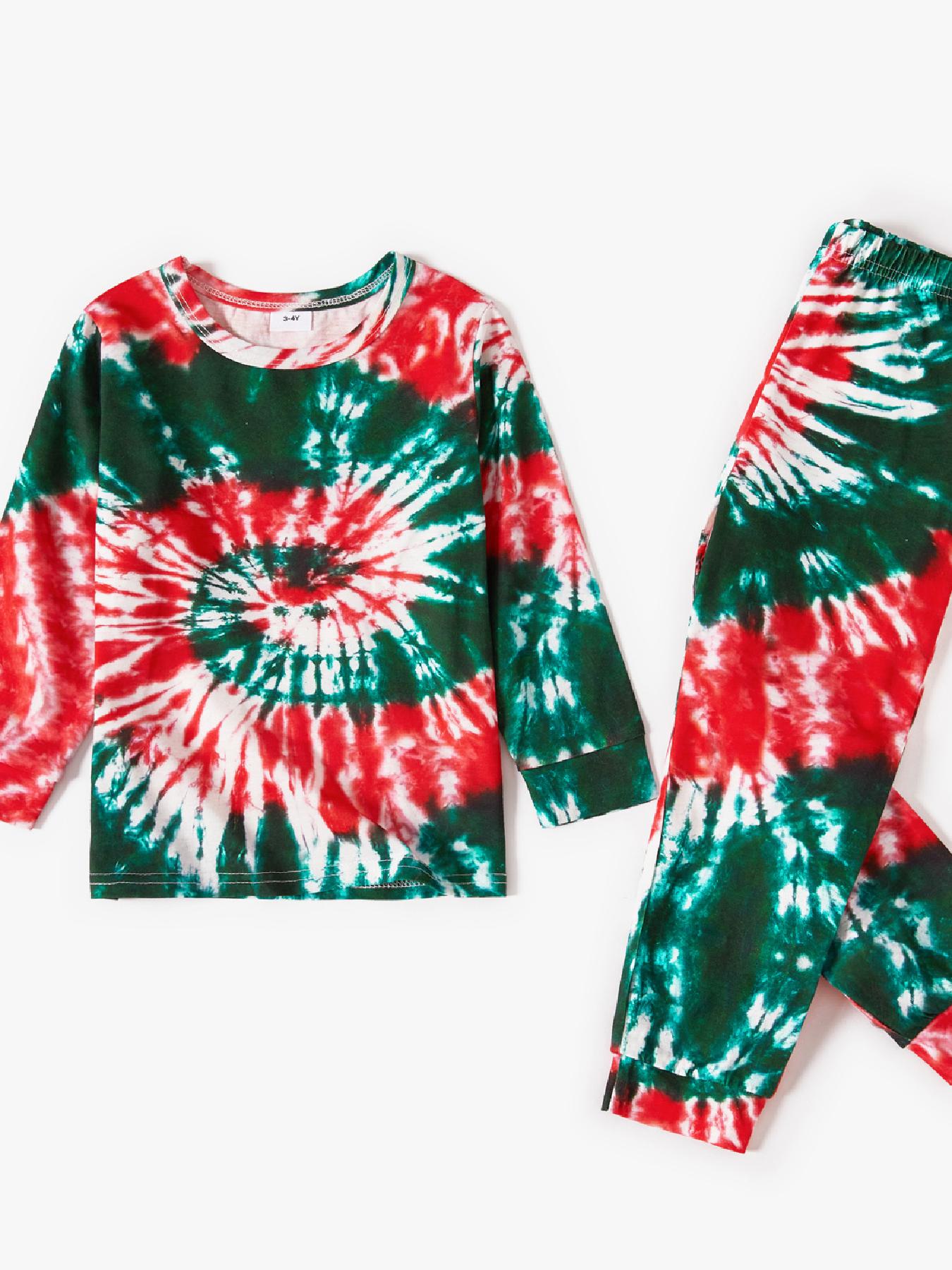 Red and green tie best sale dye pajamas