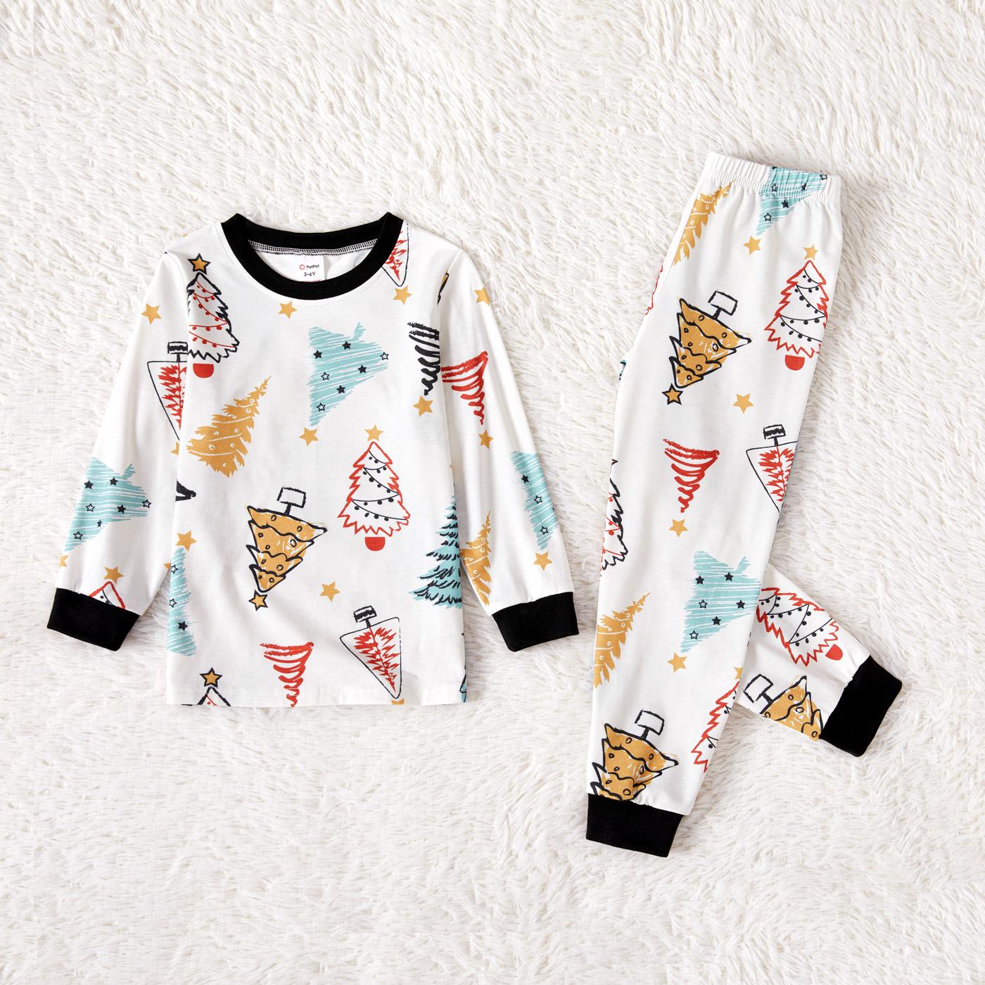 Ice Cream Pattern Family Matching Pajamas Sets（Flame Resistant）