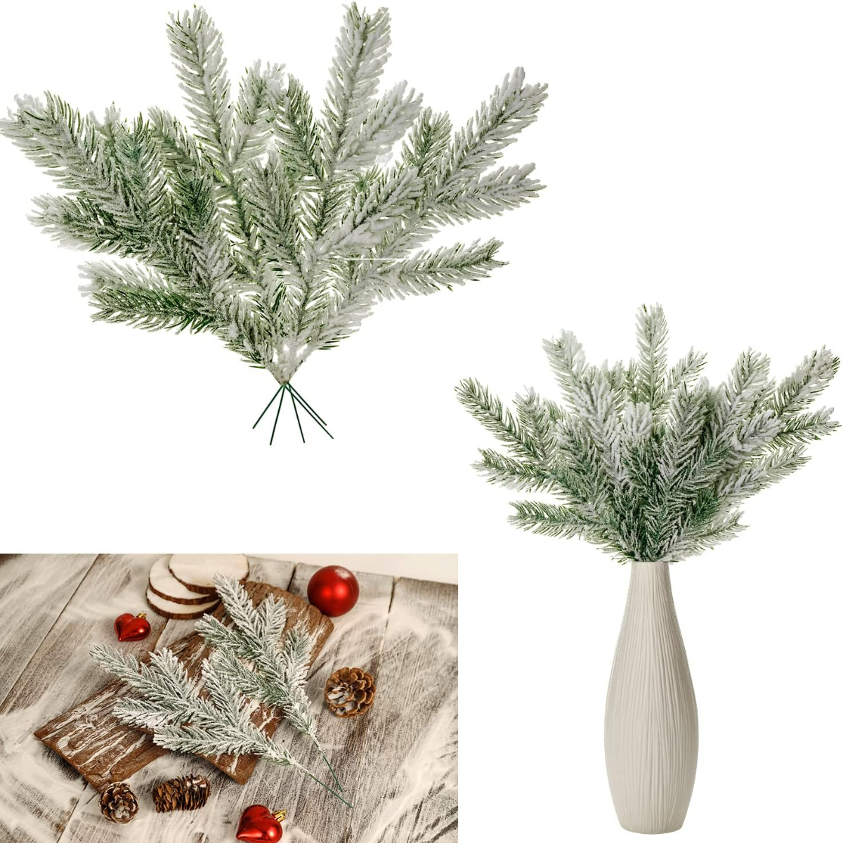 Christmas Artificial Branches Flower Pine Plants Xmas Tree Ornament Home  Decor