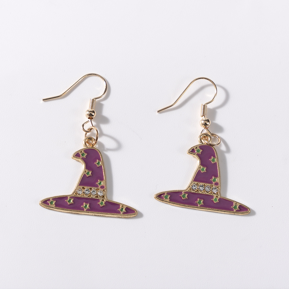 Witchy Earrings Purple Witch Hat Earrings, Whimsigoth Earrings