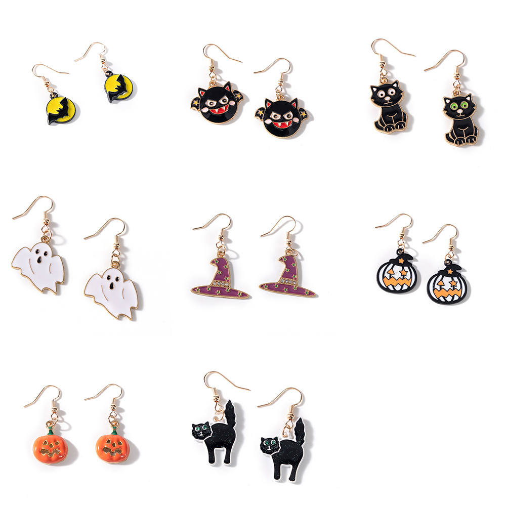 Funny Halloween Truck Earrings Dangle Charms Acrylic Pumpkin Ghost Car  Accessories for Women Girls Festival Gifts