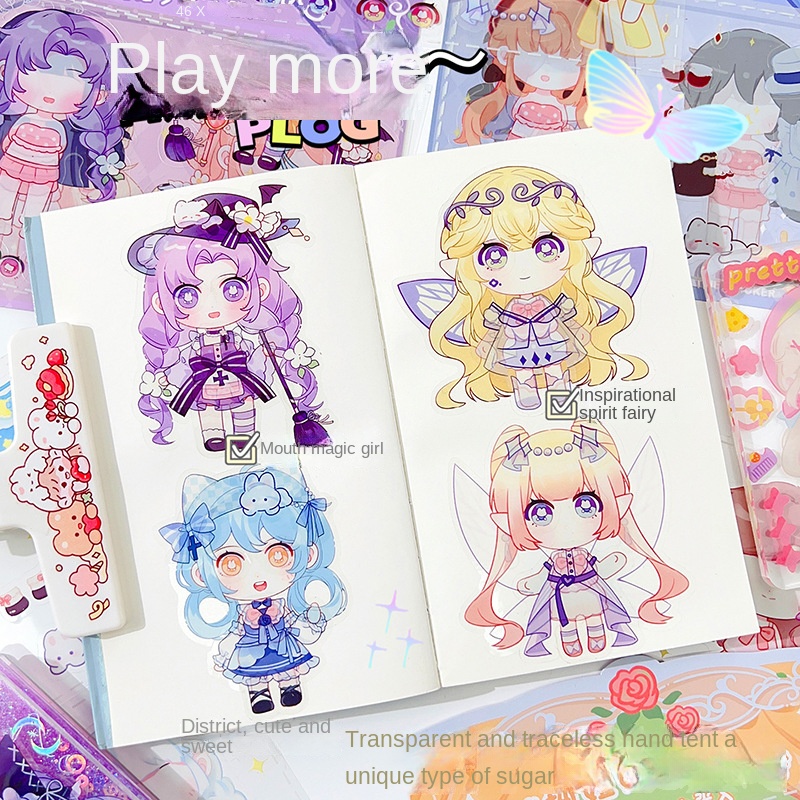 6/8/10/12 Sheets Beauty Lovely Princess 3D Dress Up Stickers Cartoon Change  Clothes DIY Kawaii Sticker Toys for Kids Girls Gifts