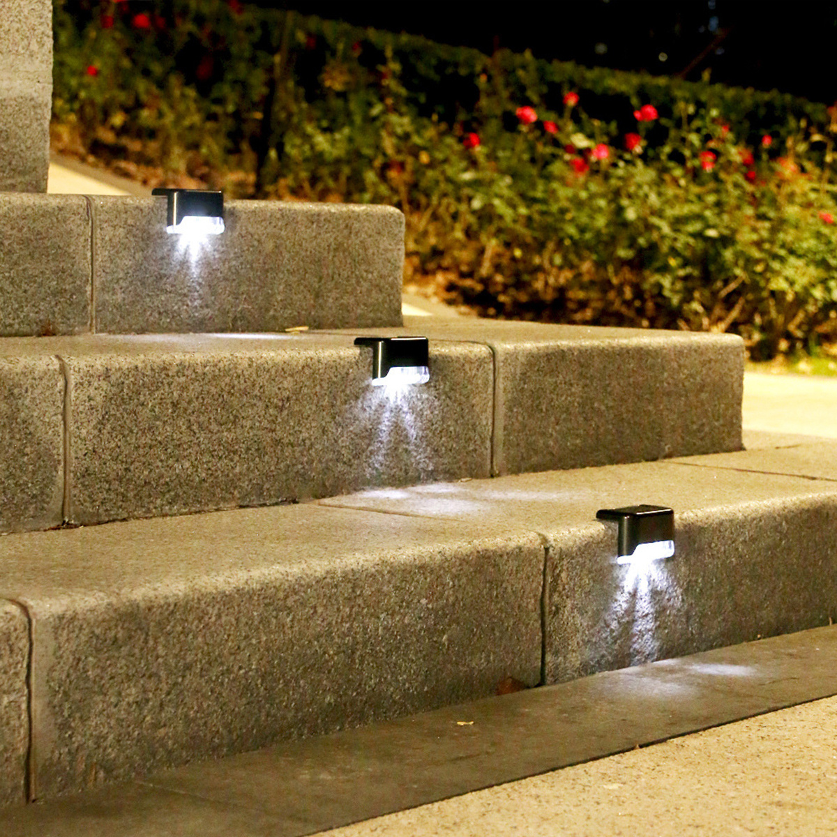 16pcs solar deck lights outdoor waterproof solar step light sunlight courtyard decor 7