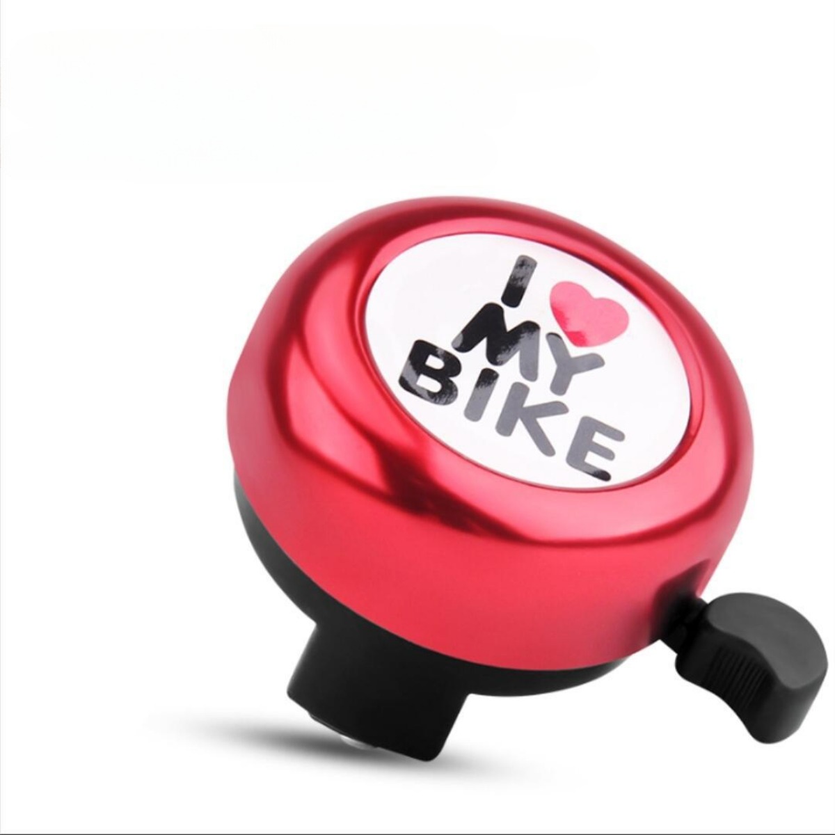 PROMETHEUS BICYCLES ® Timbre para niños - Timbre de bicicleta para niños  Ding Dong - 60 mm - Montaje izquierdo, Rojo 