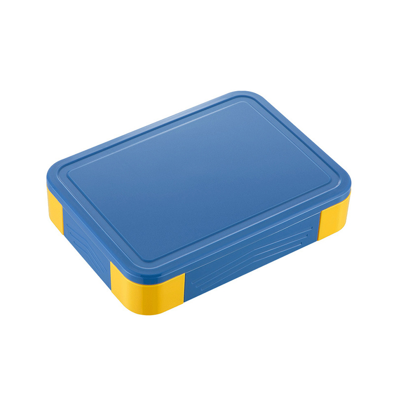  Tupperware (2 Bento Lunch Boxes Red and Yellow with Blue Seals:  Home & Kitchen