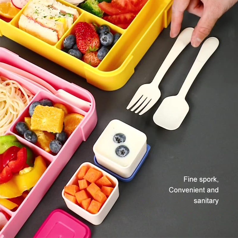 Children, Students, Square Plastic Bento Lunch Boxes for Kids, Office  Workers, Adults, Microwave Heating Bento Boxes, Sealed