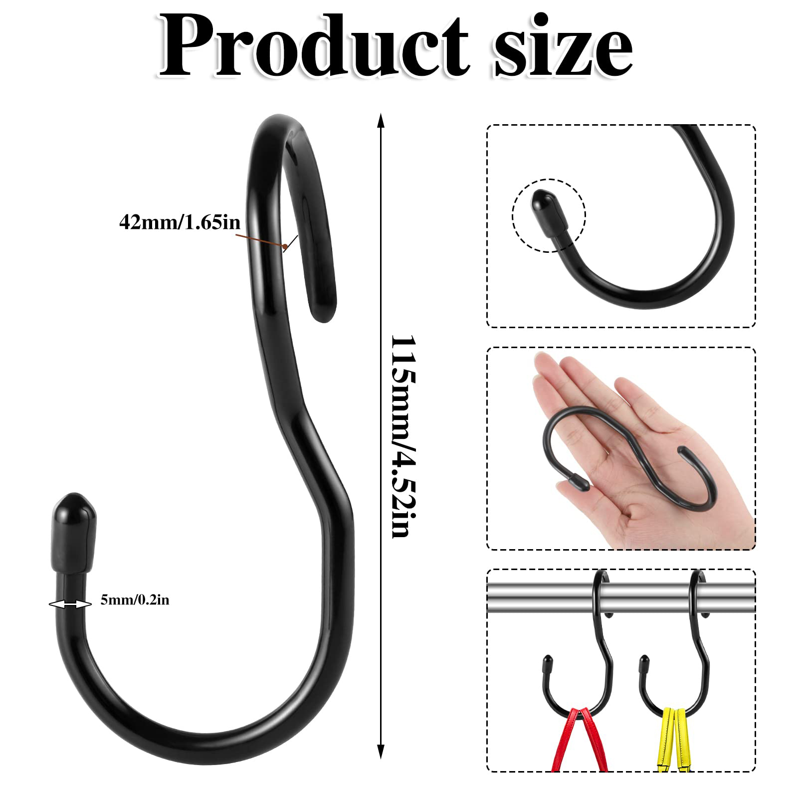 Multi-Purpose Hooks Metal Unique Twist Design Hook Closet