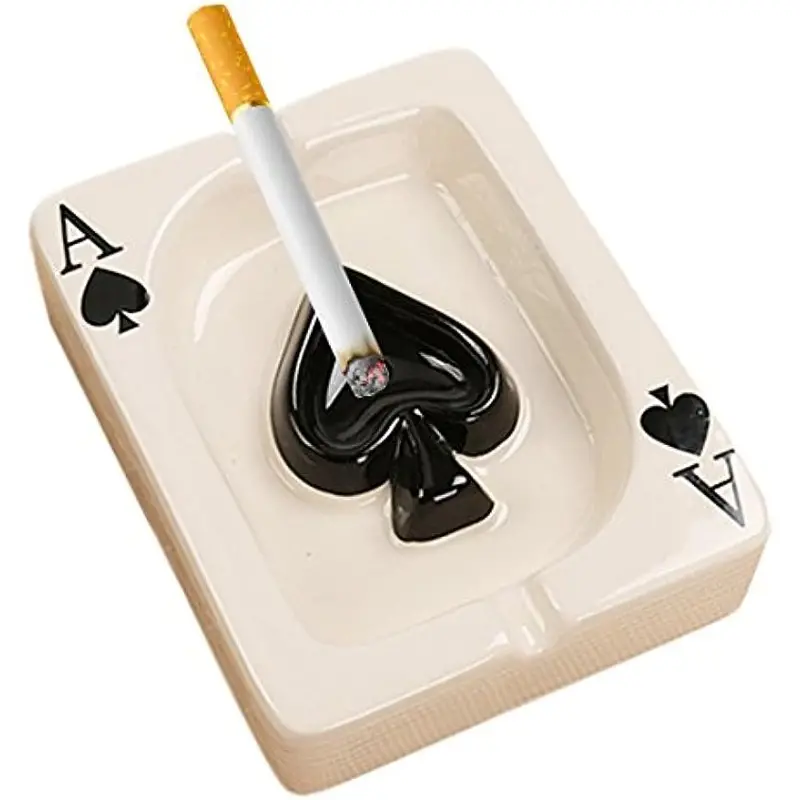 Kreative Poker Keramik Zigarettenaschenbecher Desktop - Temu Austria