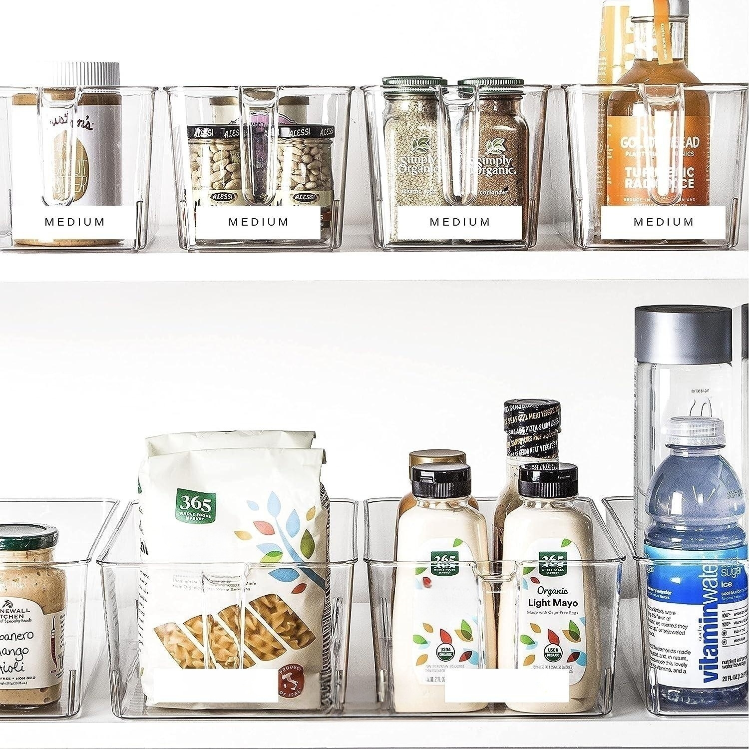 Clear Refrigerator Organizer Bin for Snacks Fruits Vegetables