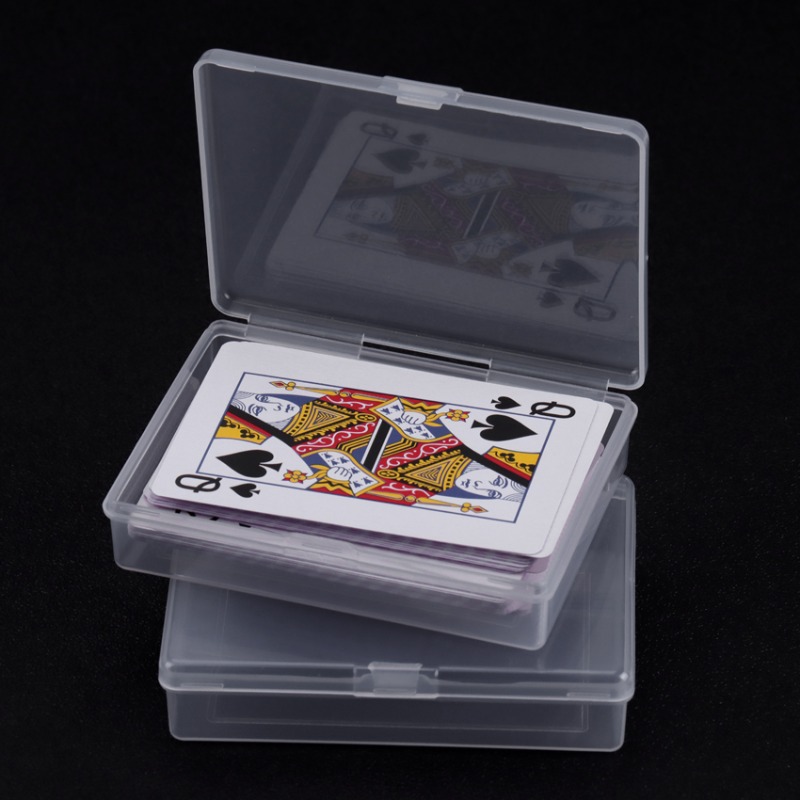 Boite plastique transparente tarot pour ranger cartes, accessoires jeu