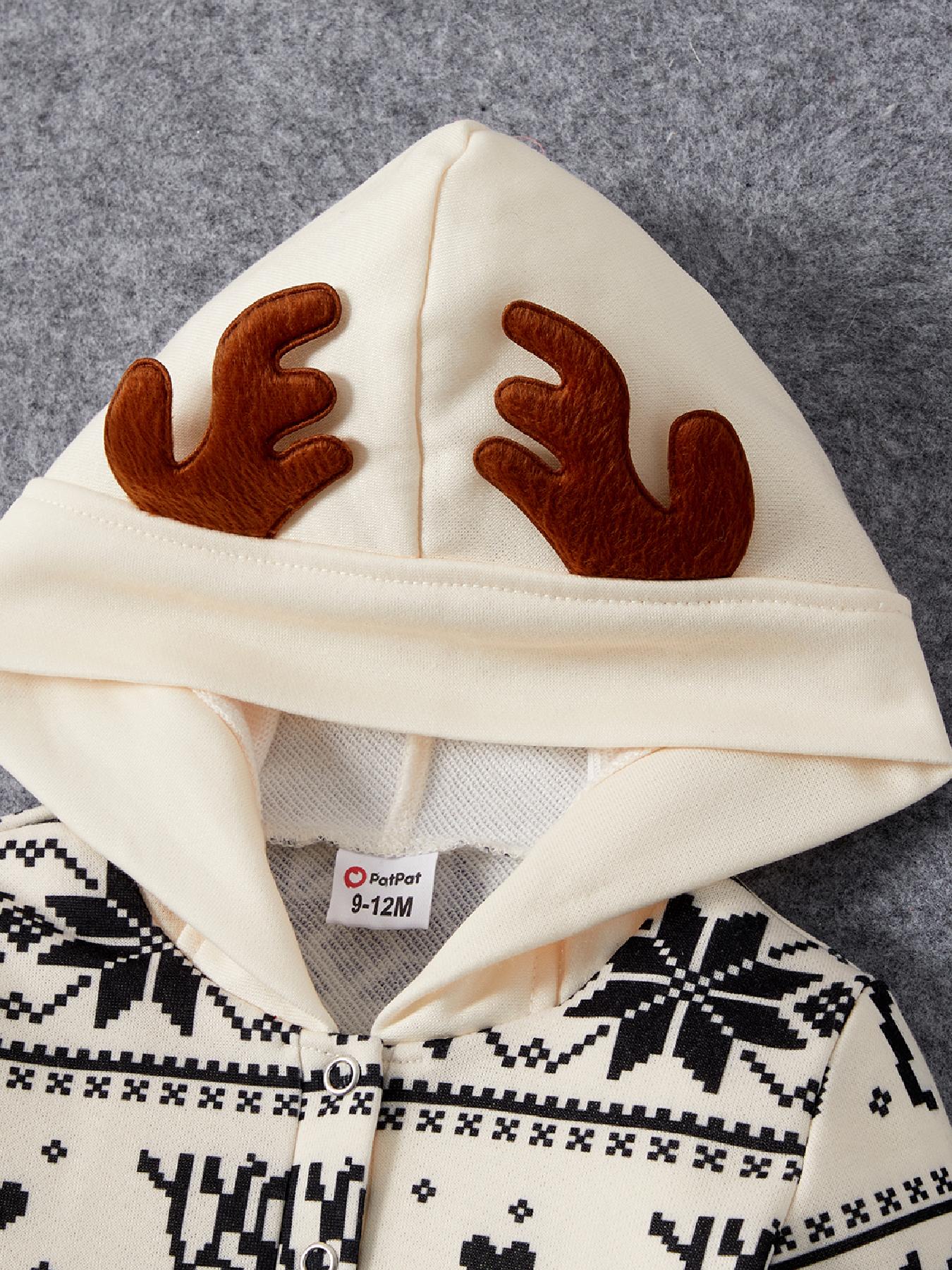 Women's Winter Printed Warm X-Mas Snow Flake deer design Fleece