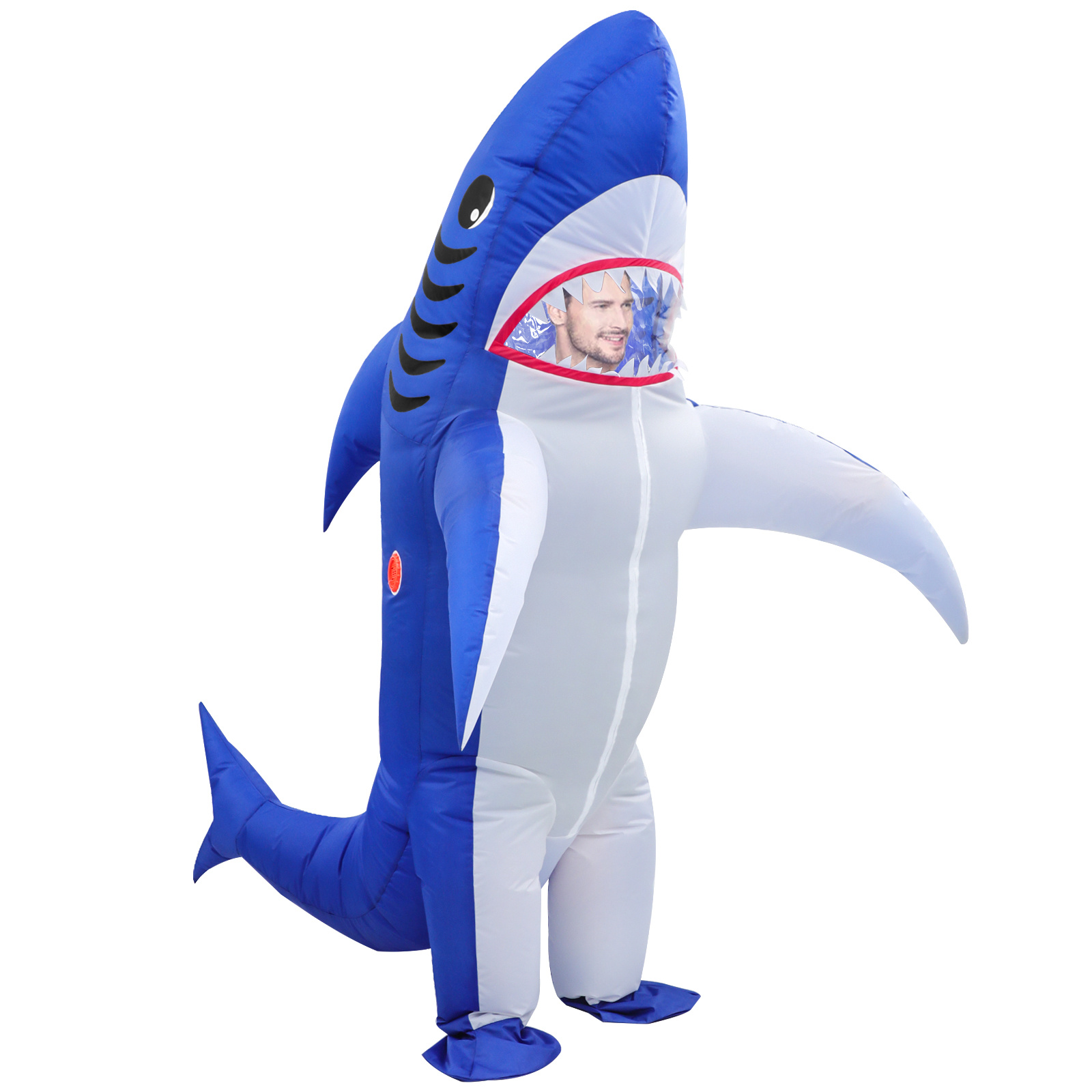 Mutant Shark Inflatable Costume for Adult and Teens Funny Halloween Costumes Cosplay Clothes Fantasy Costume Suit for Height, Christmas Gifts, 150