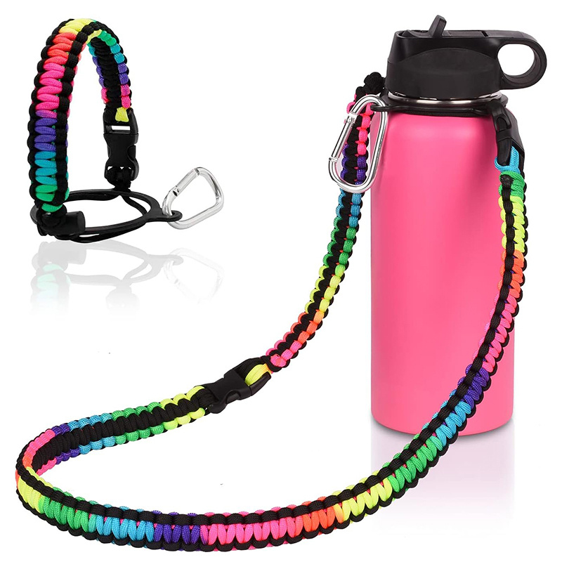 Sports Water Bottle Holder Braided Paracord Shoulder Strap - Temu