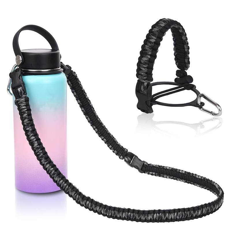 Sports Water Bottle Holder Braided Paracord Shoulder Strap - Temu