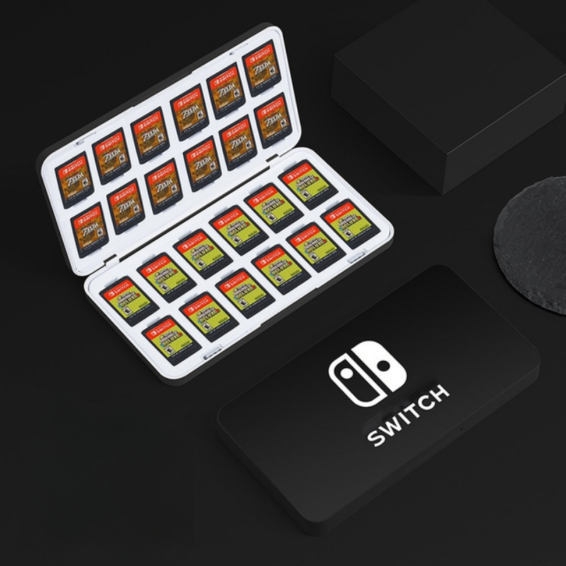 Étui De Rangement pour Cartes Jeux,Premium Étui de Jeux avec 16  Emplacements Oîtier de Rangement, Compatible avec Switch OLED  Model/Switch/Switch
