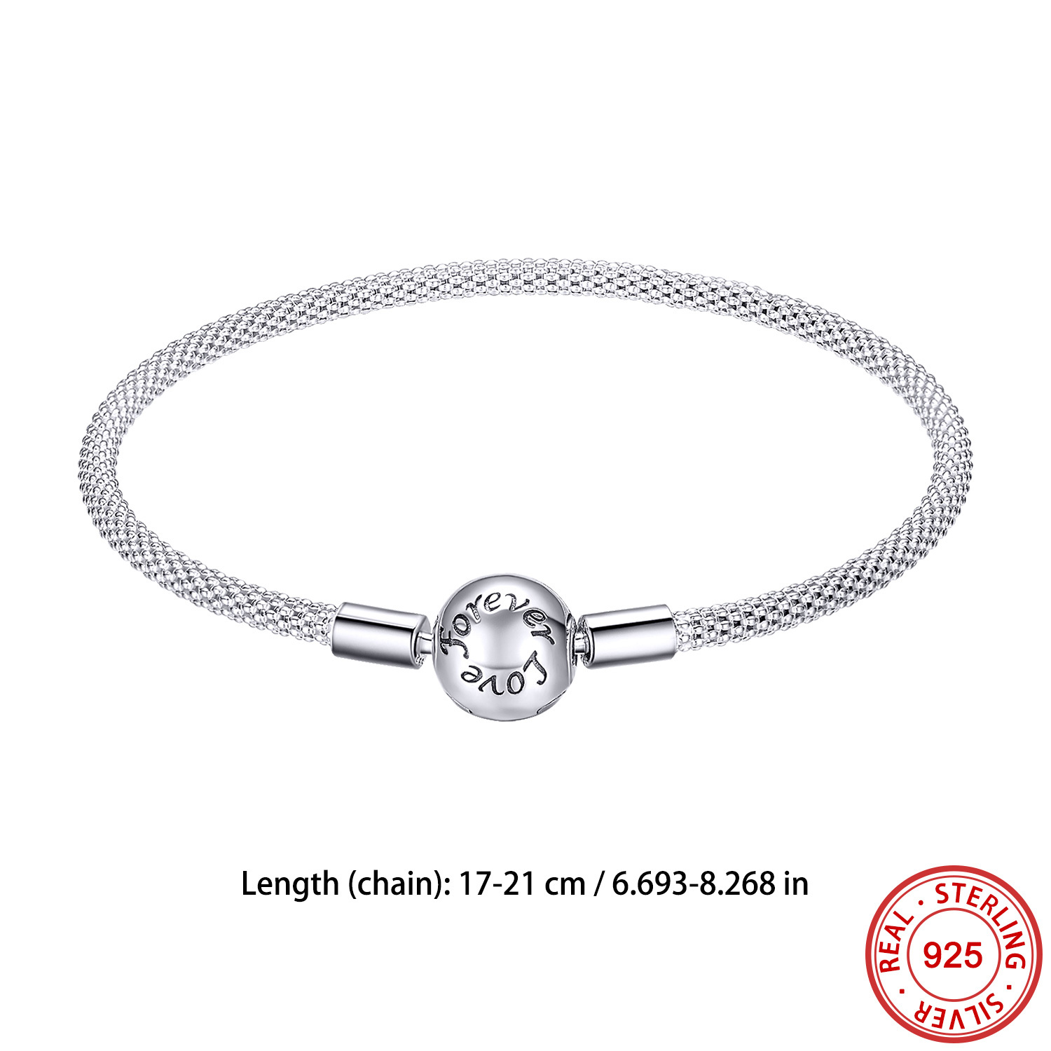 Women 925 Sterling Silver Charm Bracelet Jewelry