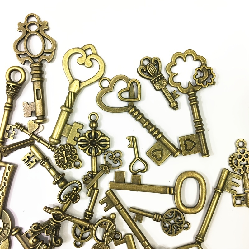 Vintage Universal Key Pendant Set Mixed Antique Style - Temu