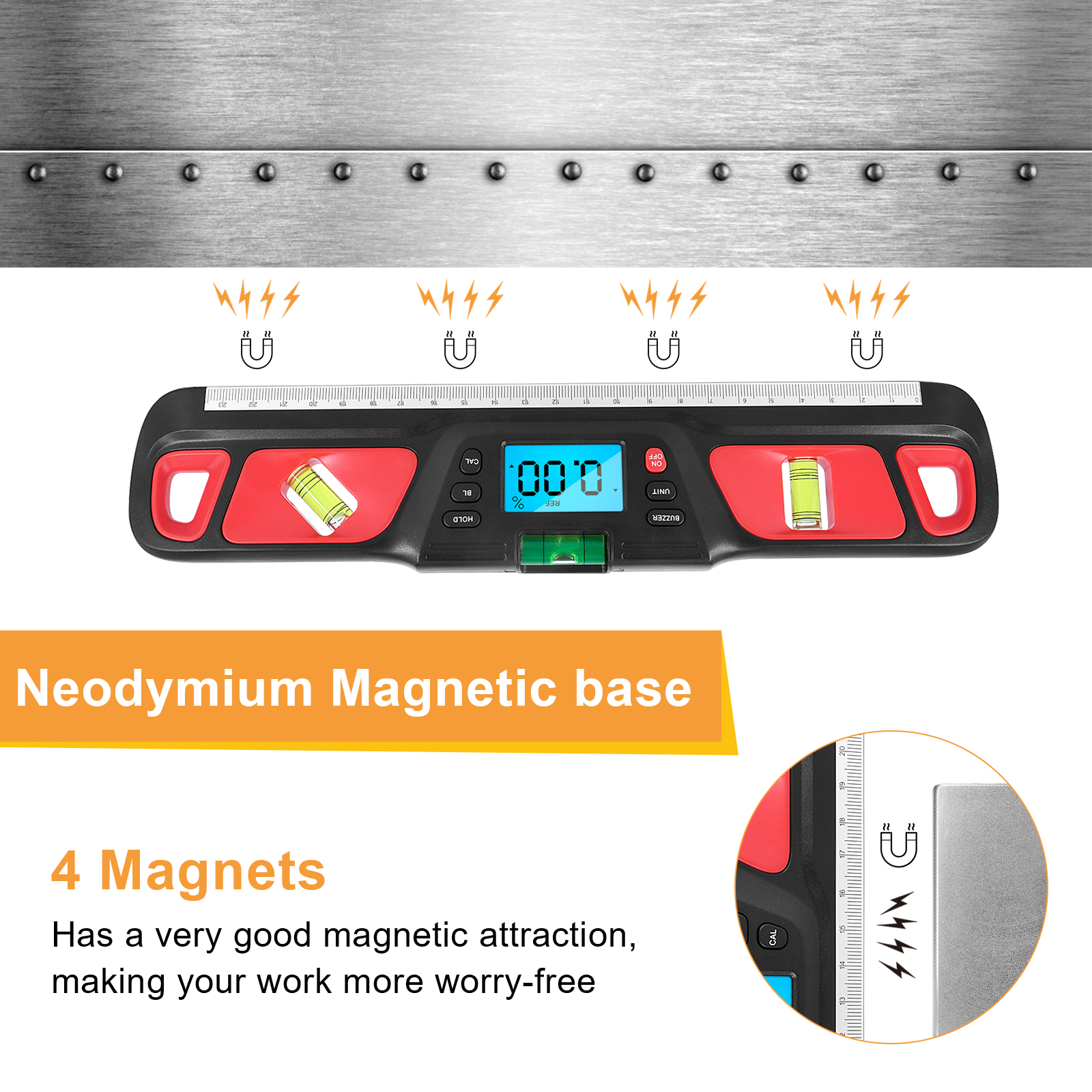 Inclinomètre numérique - 0-360 deg - Sortie RS-232 - PM Instrumentation :  specialist of force, displacement, angle and acceleration measurements